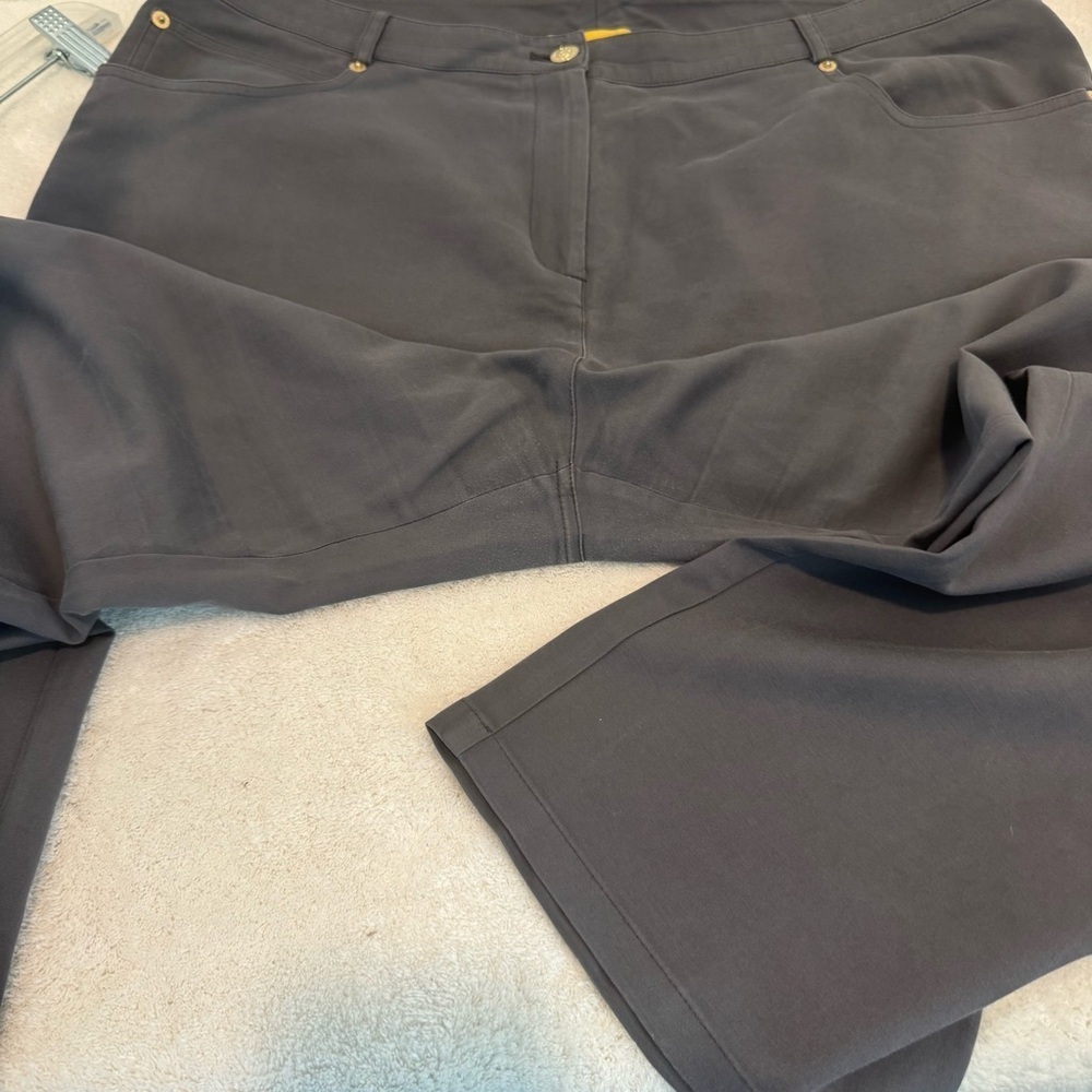 St. John gray wide legs casual pants size 16 - Picture 9 of 12